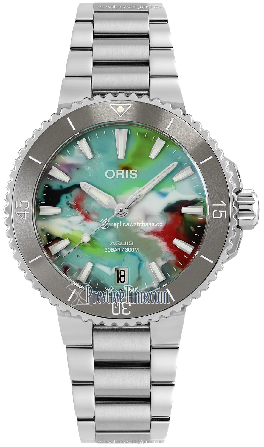 01 733 7770 4150-Set Upcycle PET Plastic Oris Aquis Date 36.5mm Midsize Watch 01 733 7770 4150-Set Upcycle PET Plastic Oris Aquis Date 36.5mm Midsize Watch