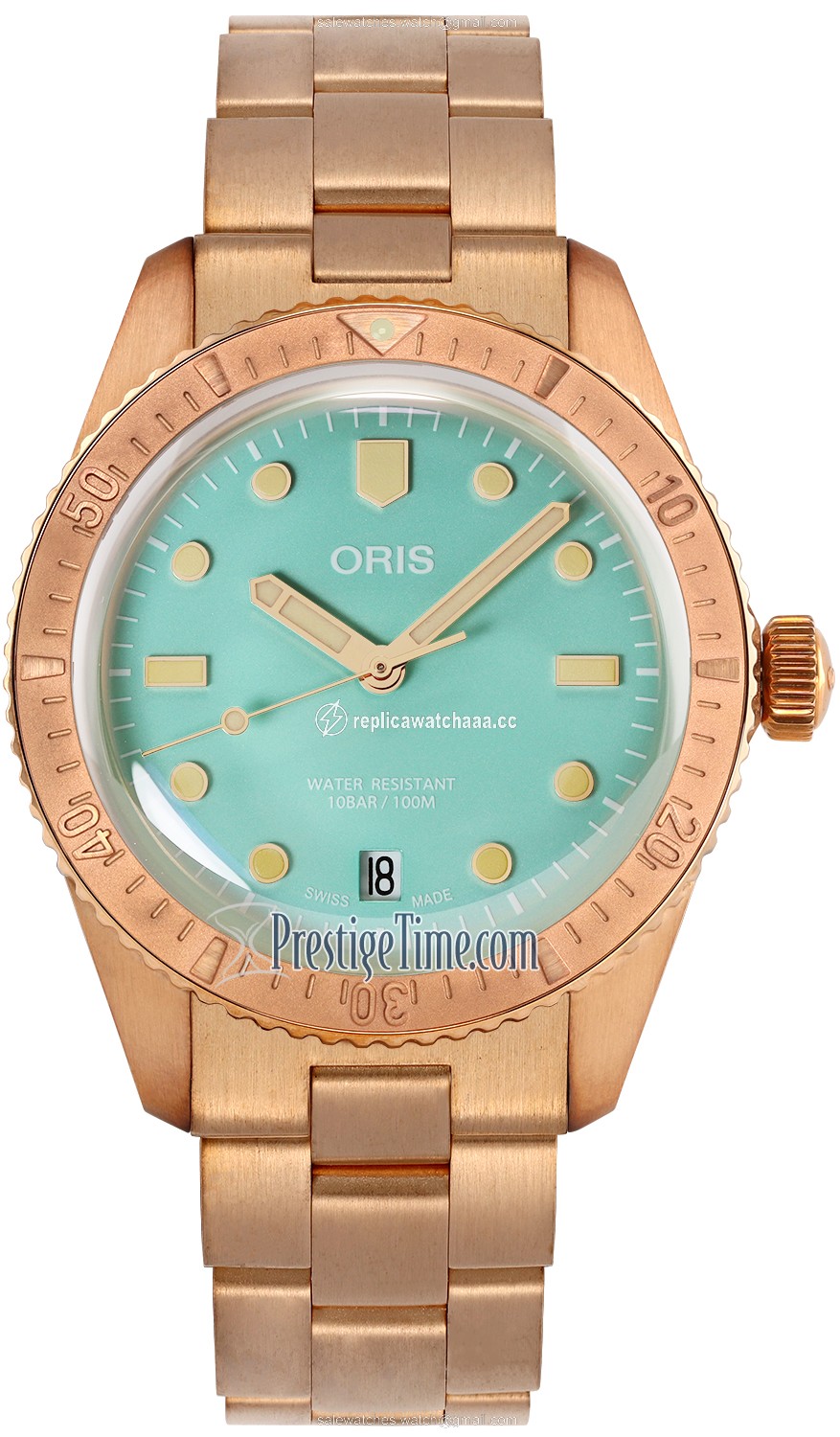 01 733 7771 3157-07 8 19 15 Cotton Candy Green Oris Divers Sixty Five 38mm Midsize Watch 01 733 7771 3157-07 8 19 15 Cotton Candy Green Oris Divers Sixty Five 38mm Midsize Watch