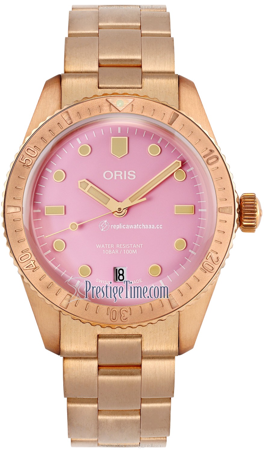 01 733 7771 3158-07 8 19 15 Cotton Candy Pink Oris Divers Sixty Five 38mm Midsize Watch 01 733 7771 3158-07 8 19 15 Cotton Candy Pink Oris Divers Sixty Five 38mm Midsize Watch
