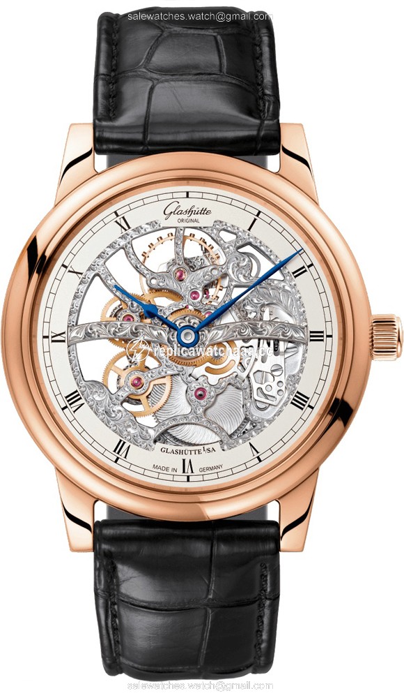 1-49-18-01-05-30 Glashutte Original Senator Manual Winding Skeletonized Edition Mens Watch 1-49-18-01-05-30 Glashutte Original Senator Manual Winding Skeletonized Edition Mens Watch
