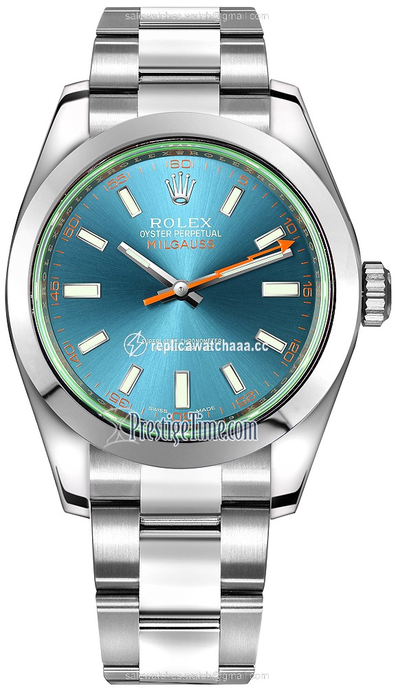 116400gv Blue Rolex Milgauss 40mm Mens Watch 116400gv Blue Rolex Milgauss 40mm Mens Watch