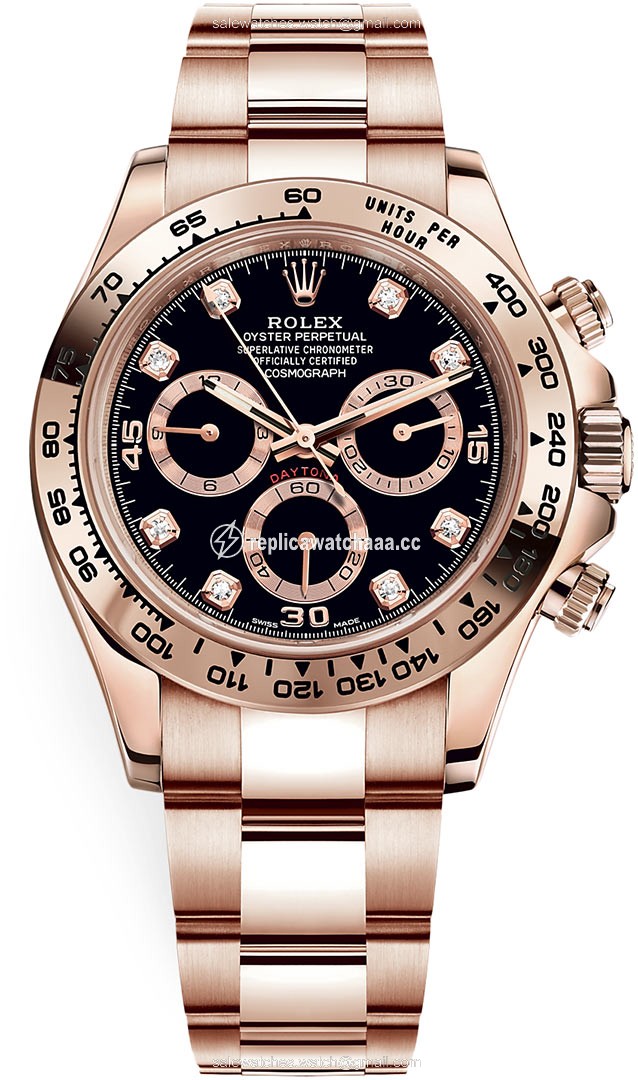 116505 Black Diamond Rolex Cosmograph Daytona Everose Gold Mens Watch 116505 Black Diamond Rolex Cosmograph Daytona Everose Gold Mens Watch