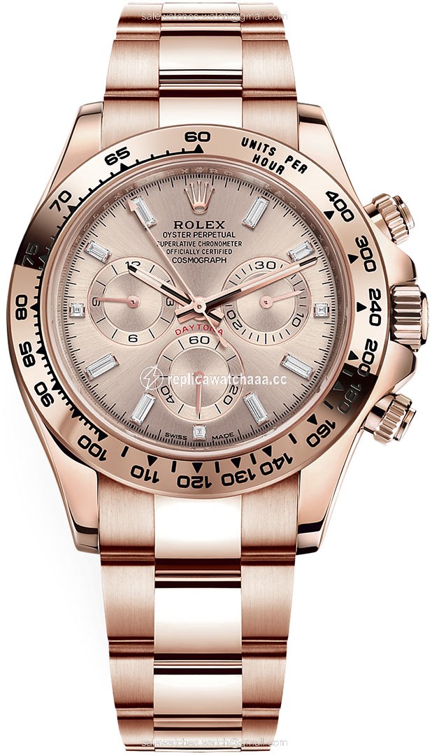 116505 Sundust Baguette Rolex Cosmograph Daytona Everose Gold Mens Watch 116505 Sundust Baguette Rolex Cosmograph Daytona Everose Gold Mens Watch