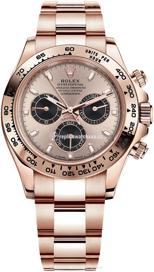 116505 Sundust Black Index Rolex Cosmograph Daytona Everose Gold Mens Watch 116505 Sundust Black Index Rolex Cosmograph Daytona Everose Gold Mens Watch