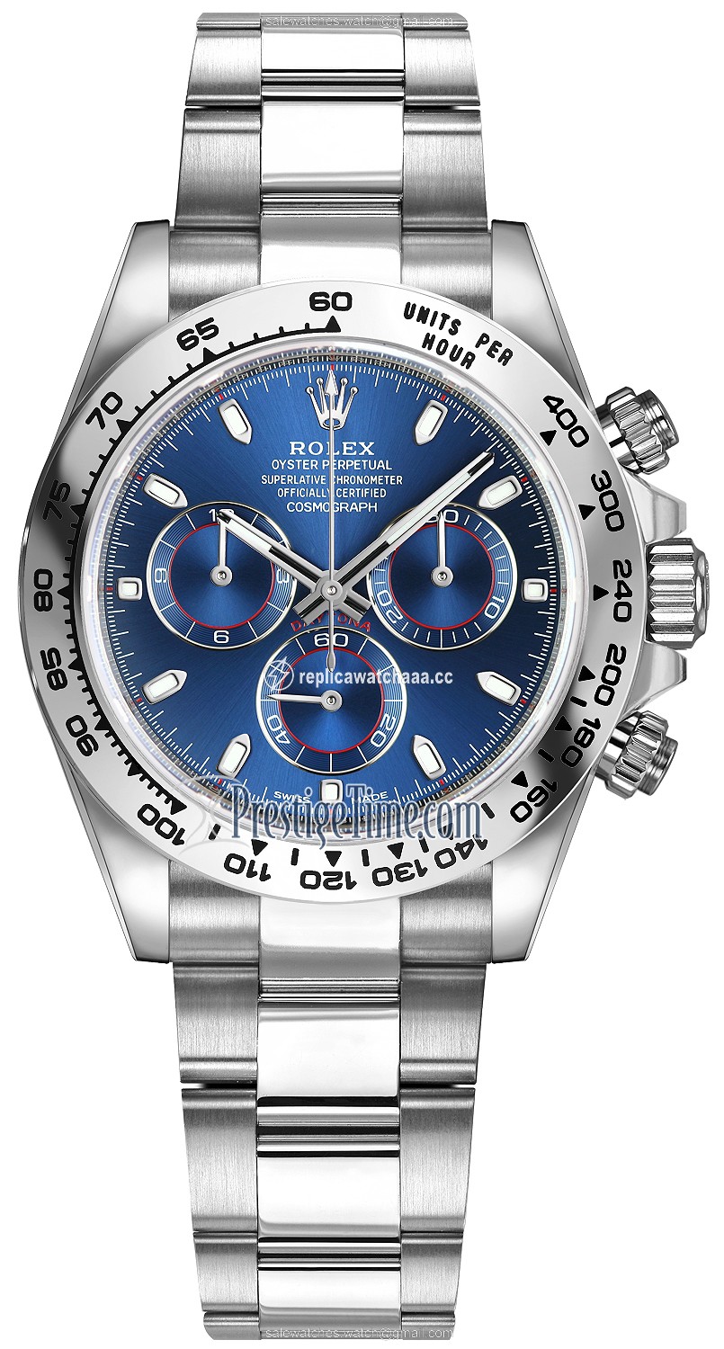 116509 Blue Index Oyster Rolex Cosmograph Daytona White Gold Mens Watch 116509 Blue Index Oyster Rolex Cosmograph Daytona White Gold Mens Watch