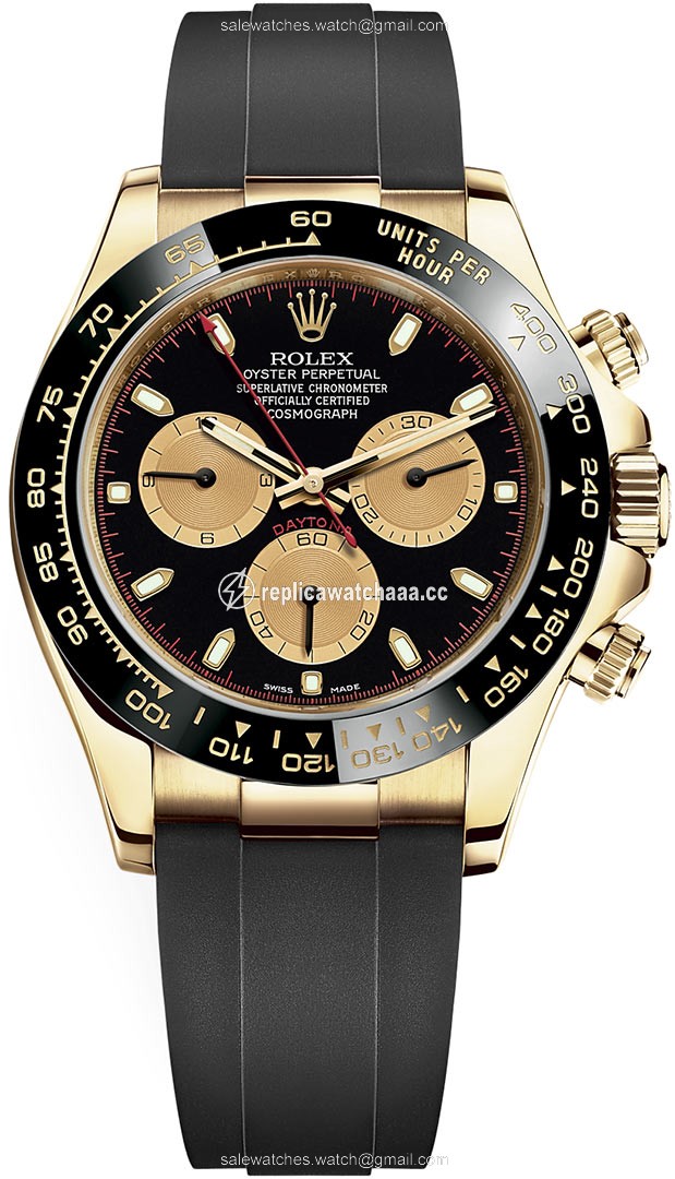 116518LN Black Champagne Oysterflex Rolex Cosmograph Daytona Yellow Gold Mens Watch 116518LN Black Champagne Oysterflex Rolex Cosmograph Daytona Yellow Gold Mens Watch