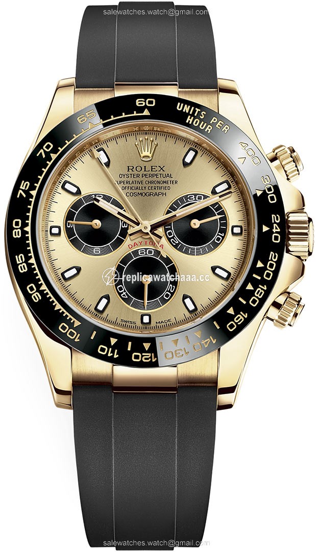 116518LN Champagne Black Oysterflex Rolex Cosmograph Daytona Yellow Gold Mens Watch 116518LN Champagne Black Oysterflex Rolex Cosmograph Daytona Yellow Gold Mens Watch