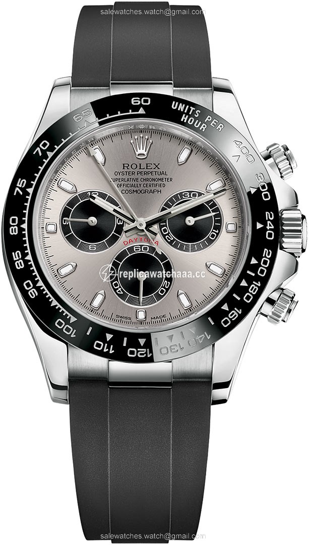 116519LN Steel and Black Oysterflex Rolex Cosmograph Daytona White Gold Mens Watch 116519LN Steel and Black Oysterflex Rolex Cosmograph Daytona White Gold Mens Watch