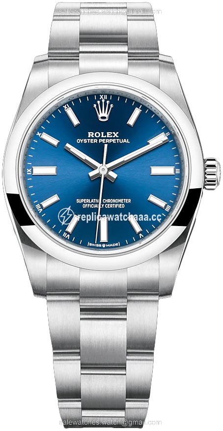 124200 Blue Rolex Oyster Perpetual 34mm Ladies Watch 124200 Blue Rolex Oyster Perpetual 34mm Ladies Watch
