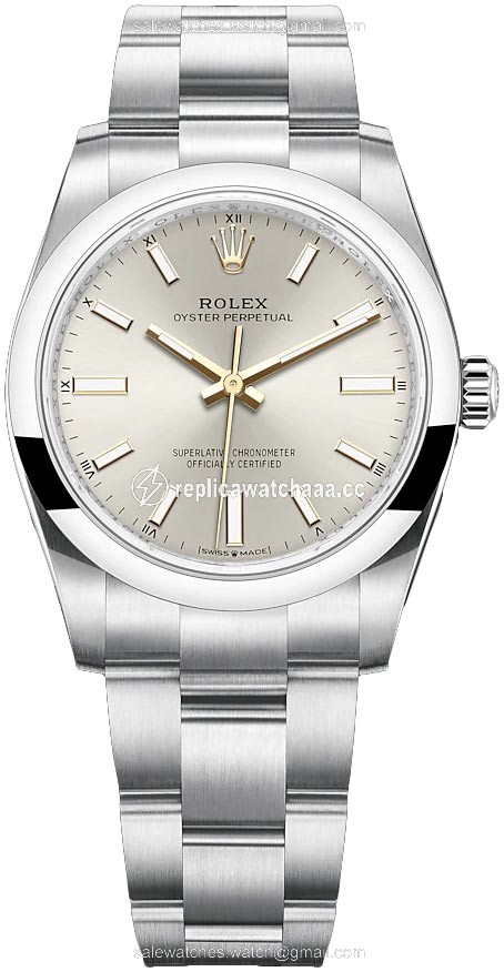 124200 Silver Rolex Oyster Perpetual 34mm Ladies Watch 124200 Silver Rolex Oyster Perpetual 34mm Ladies Watch