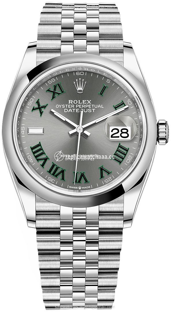 126200 Slate Roman Jubilee Wimbledon Rolex Datejust 36mm Stainless Steel Midsize Watch 126200 Slate Roman Jubilee Wimbledon Rolex Datejust 36mm Stainless Steel Midsize Watch