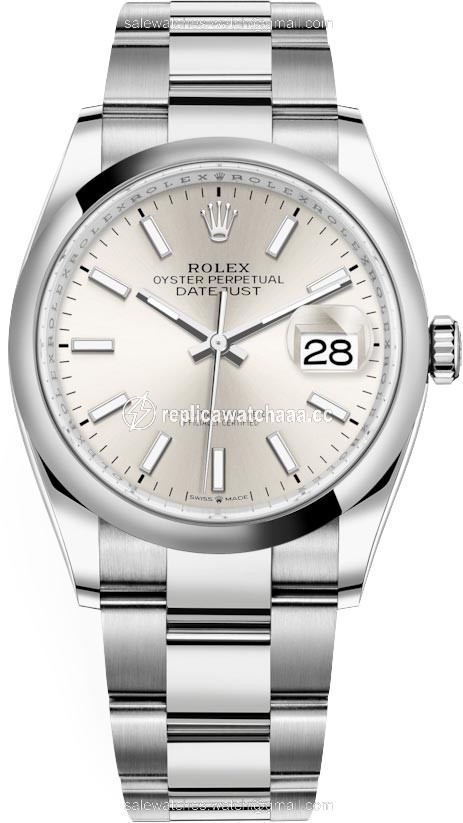 126200 Silver Index Oyster Rolex Datejust 36mm Stainless Steel Midsize Watch 126200 Silver Index Oyster Rolex Datejust 36mm Stainless Steel Midsize Watch