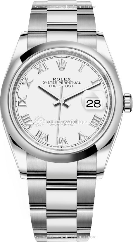 126200 White Roman Oyster Rolex Datejust 36mm Stainless Steel Midsize Watch 126200 White Roman Oyster Rolex Datejust 36mm Stainless Steel Midsize Watch