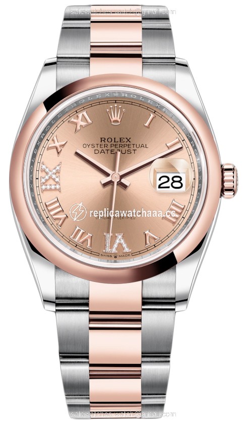 126201 Rose VI IX Roman Oyster Rolex Datejust 36mm Stainless Steel and Rose Gold Ladies Watch 126201 Rose VI IX Roman Oyster Rolex Datejust 36mm Stainless Steel and Rose Gold Ladies Watch