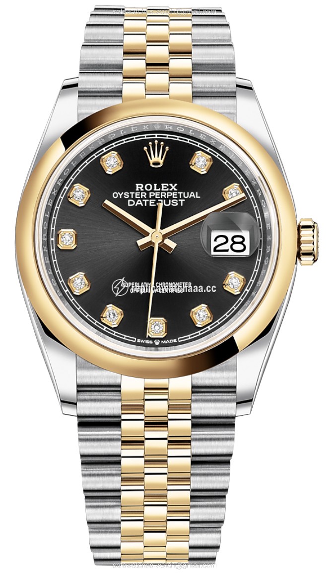 126203 Black Diamond Jubilee Rolex Datejust 36mm Stainless Steel and Yellow Gold Ladies Watch 126203 Black Diamond Jubilee Rolex Datejust 36mm Stainless Steel and Yellow Gold Ladies Watch