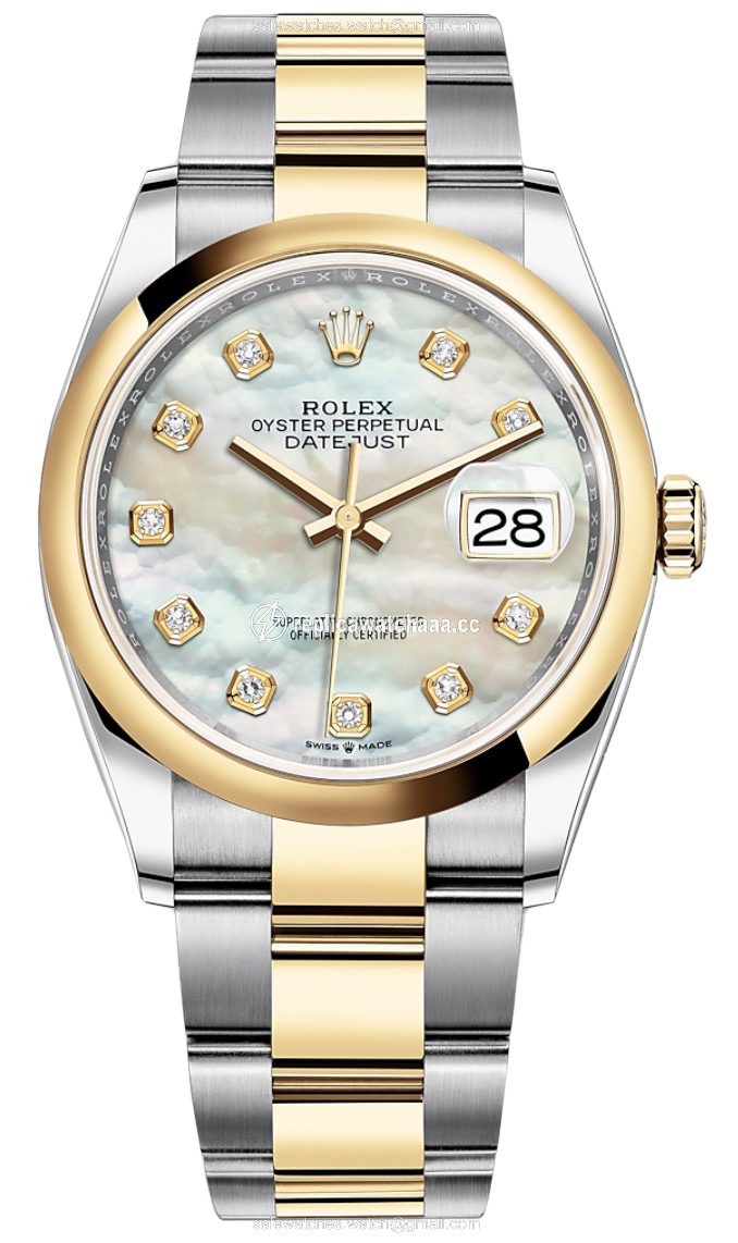 126203 MOP Diamond Oyster Rolex Datejust 36mm Stainless Steel and Yellow Gold Ladies Watch 126203 MOP Diamond Oyster Rolex Datejust 36mm Stainless Steel and Yellow Gold Ladies Watch