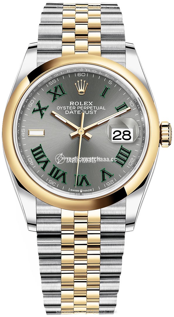 126203 Slate Roman Jubilee Wimbledon Rolex Datejust 36mm Stainless Steel and Yellow Gold Ladies Watch 126203 Slate Roman Jubilee Wimbledon Rolex Datejust 36mm Stainless Steel and Yellow Gold Ladies Watch