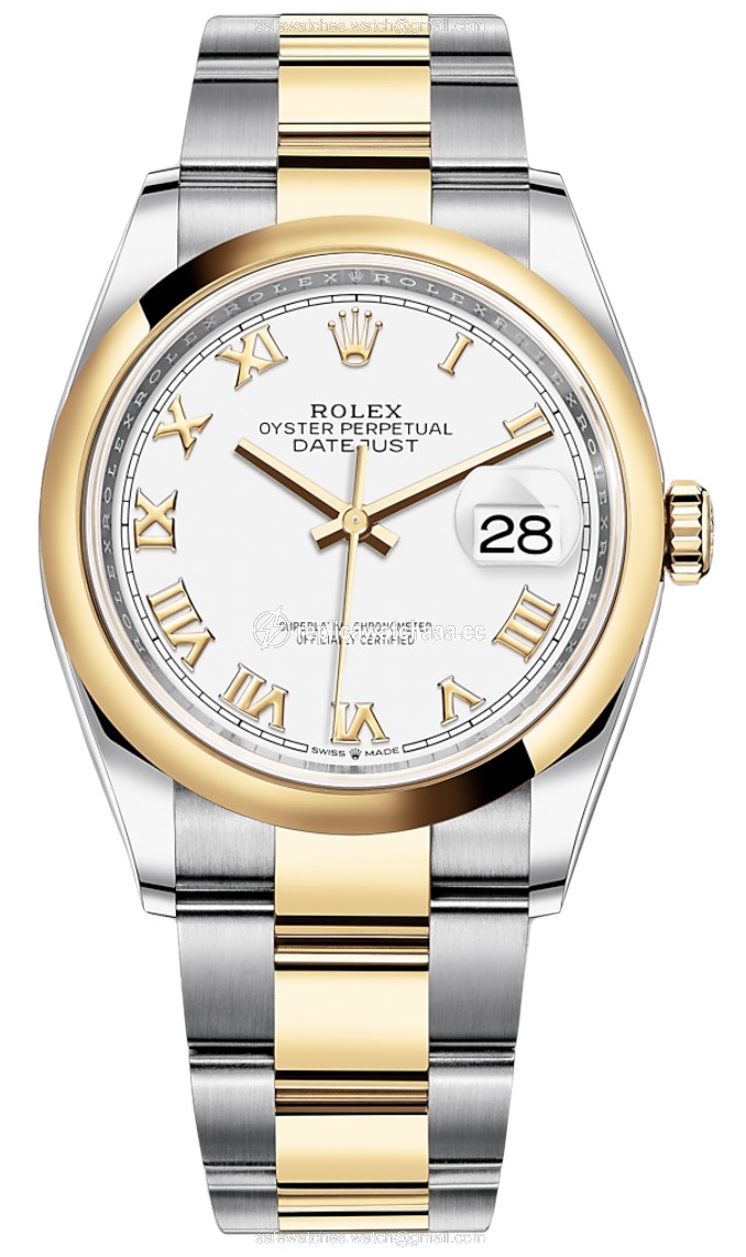 126203 White Roman Oyster Rolex Datejust 36mm Stainless Steel and Yellow Gold Ladies Watch 126203 White Roman Oyster Rolex Datejust 36mm Stainless Steel and Yellow Gold Ladies Watch