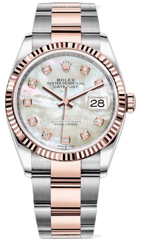 126231 MOP Diamond Oyster Rolex Datejust 36mm Stainless Steel and Rose Gold Ladies Watch 126231 MOP Diamond Oyster Rolex Datejust 36mm Stainless Steel and Rose Gold Ladies Watch