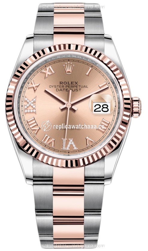 126231 Rose VI IX Roman Oyster Rolex Datejust 36mm Stainless Steel and Rose Gold Ladies Watch 126231 Rose VI IX Roman Oyster Rolex Datejust 36mm Stainless Steel and Rose Gold Ladies Watch