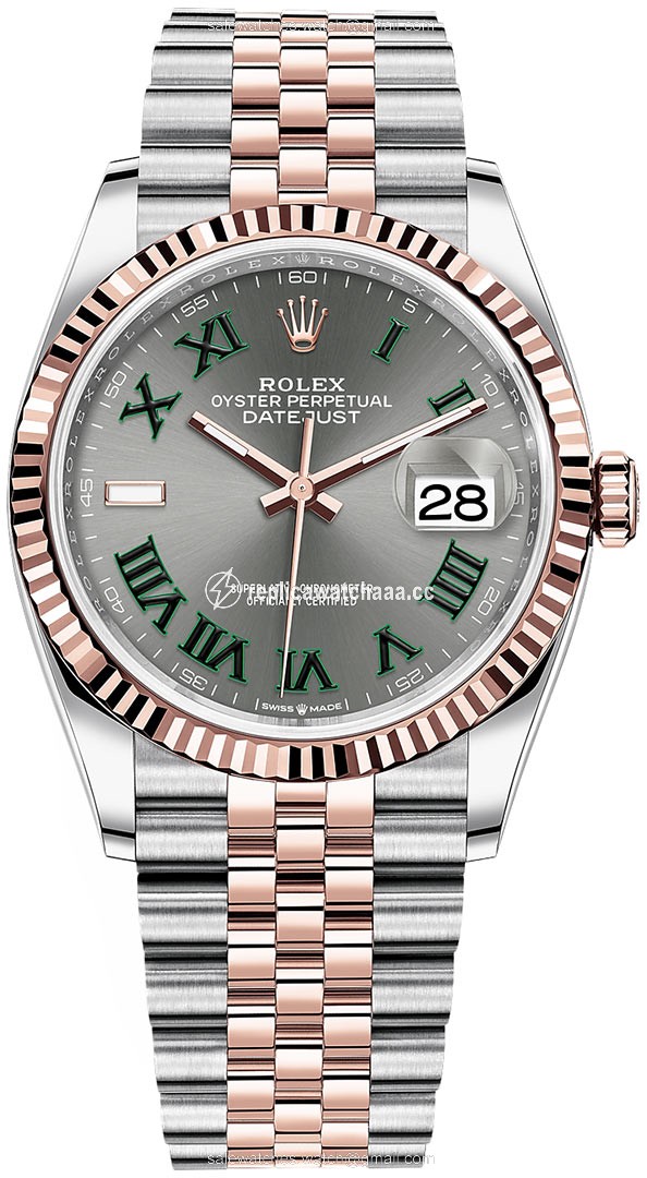 126231 Slate Roman Jubilee Wimbledon Rolex Datejust 36mm Stainless Steel and Rose Gold Ladies Watch 126231 Slate Roman Jubilee Wimbledon Rolex Datejust 36mm Stainless Steel and Rose Gold Ladies Watch