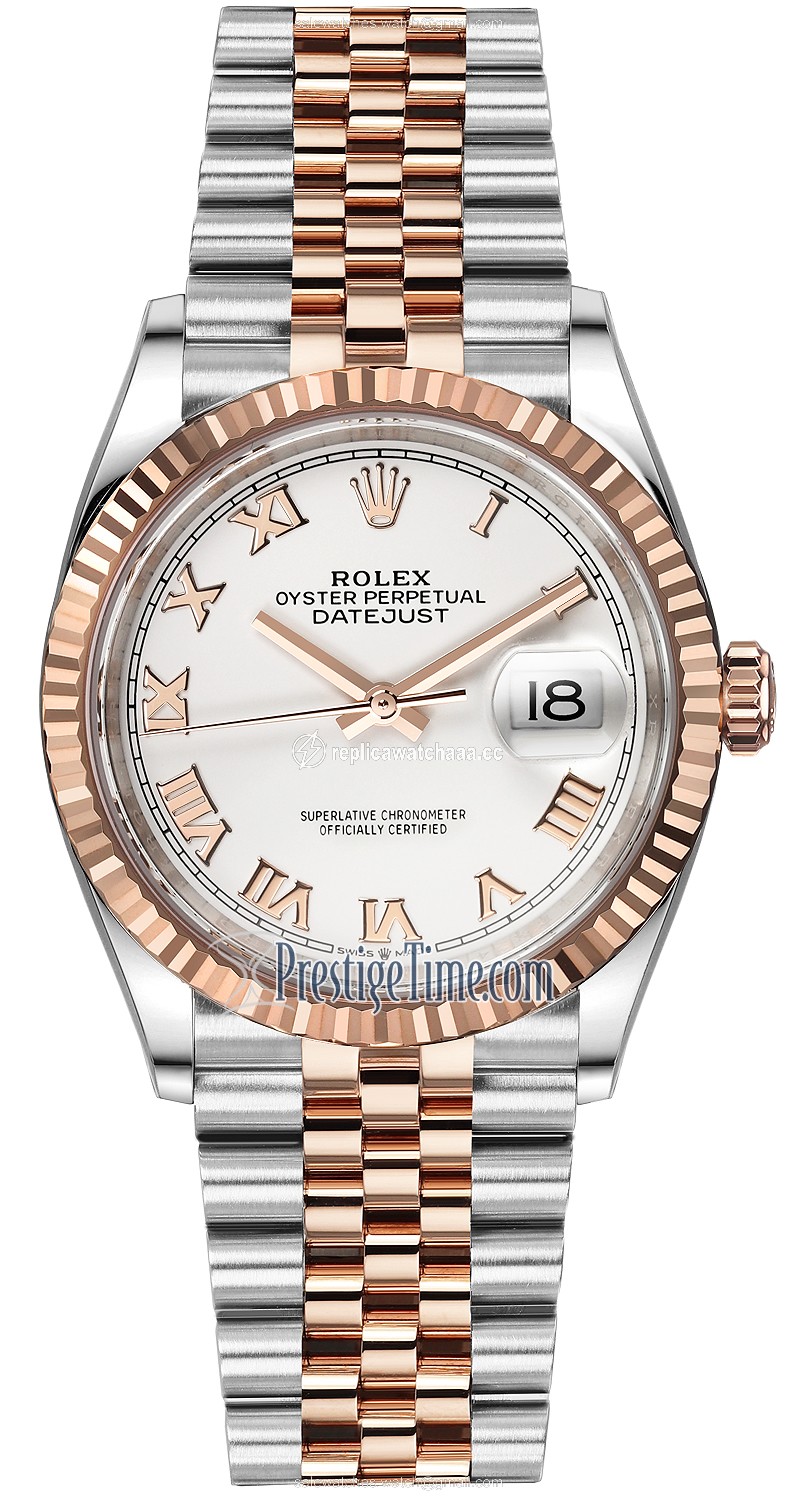 126231 White Roman Jubilee Rolex Datejust 36mm Stainless Steel and Rose Gold Ladies Watch 126231 White Roman Jubilee Rolex Datejust 36mm Stainless Steel and Rose Gold Ladies Watch