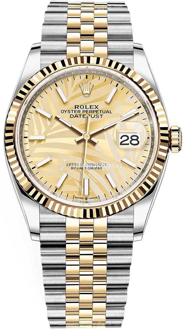 126233 Golden Palm Jubilee Rolex Datejust 36mm Stainless Steel and Yellow Gold Ladies Watch 126233 Golden Palm Jubilee Rolex Datejust 36mm Stainless Steel and Yellow Gold Ladies Watch