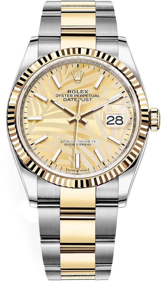 126233 Golden Palm Oyster Rolex Datejust 36mm Stainless Steel and Yellow Gold Ladies Watch 126233 Golden Palm Oyster Rolex Datejust 36mm Stainless Steel and Yellow Gold Ladies Watch