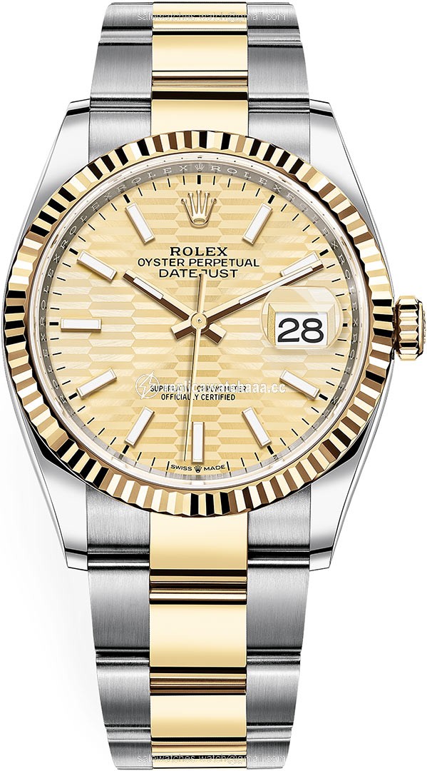 126233 Golden Fluted Oyster Rolex Datejust 36mm Stainless Steel and Yellow Gold Ladies Watch 126233 Golden Fluted Oyster Rolex Datejust 36mm Stainless Steel and Yellow Gold Ladies Watch