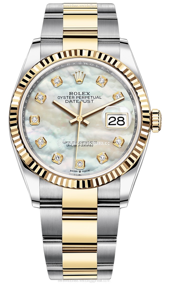 126233 MOP Diamond Oyster Rolex Datejust 36mm Stainless Steel and Yellow Gold Ladies Watch 126233 MOP Diamond Oyster Rolex Datejust 36mm Stainless Steel and Yellow Gold Ladies Watch
