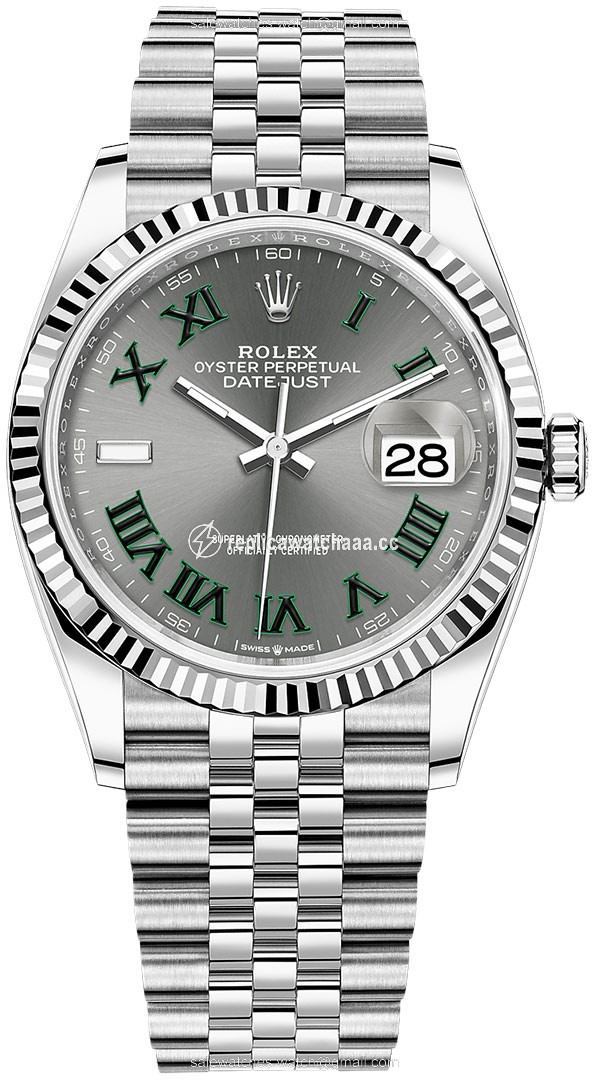 126234 Slate Roman Jubilee Wimbledon Rolex Datejust 36mm Stainless Steel Midsize Watch 126234 Slate Roman Jubilee Wimbledon Rolex Datejust 36mm Stainless Steel Midsize Watch