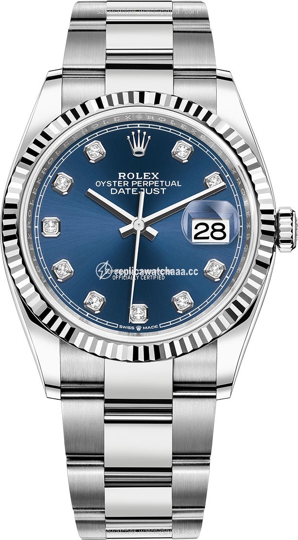 126234 Blue Diamond Oyster Rolex Datejust 36mm Stainless Steel Midsize Watch 126234 Blue Diamond Oyster Rolex Datejust 36mm Stainless Steel Midsize Watch