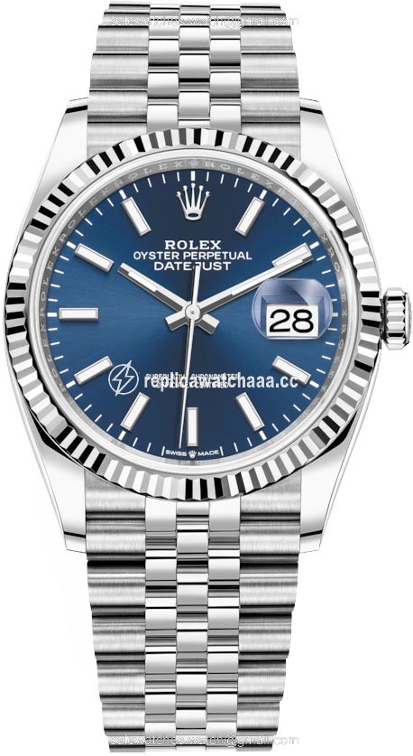 126234 Blue Index Jubilee Rolex Datejust 36mm Stainless Steel Midsize Watch 126234 Blue Index Jubilee Rolex Datejust 36mm Stainless Steel Midsize Watch