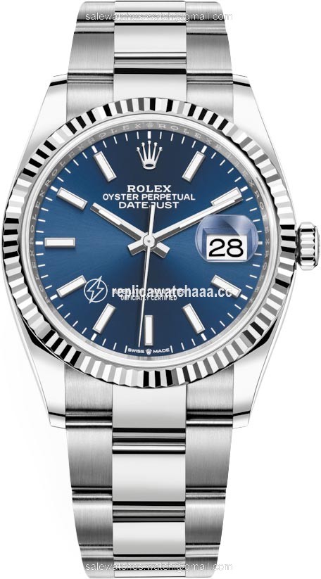 126234 Blue Index Oyster Rolex Datejust 36mm Stainless Steel Midsize Watch 126234 Blue Index Oyster Rolex Datejust 36mm Stainless Steel Midsize Watch