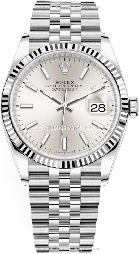 126234 Silver Index Jubilee Rolex Datejust 36mm Stainless Steel Midsize Watch 126234 Silver Index Jubilee Rolex Datejust 36mm Stainless Steel Midsize Watch