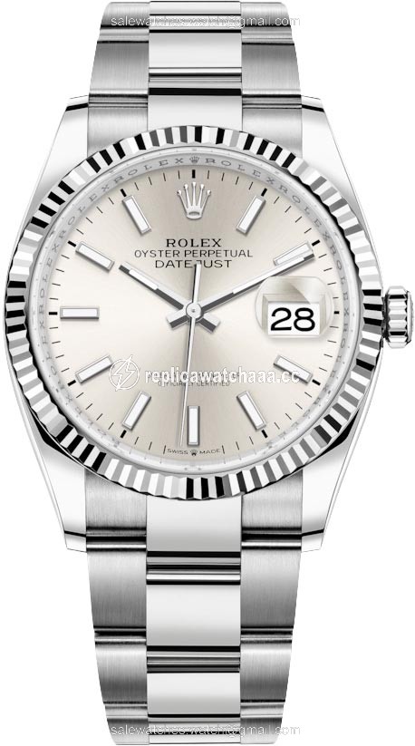 126234 Silver Index Oyster Rolex Datejust 36mm Stainless Steel Midsize Watch 126234 Silver Index Oyster Rolex Datejust 36mm Stainless Steel Midsize Watch