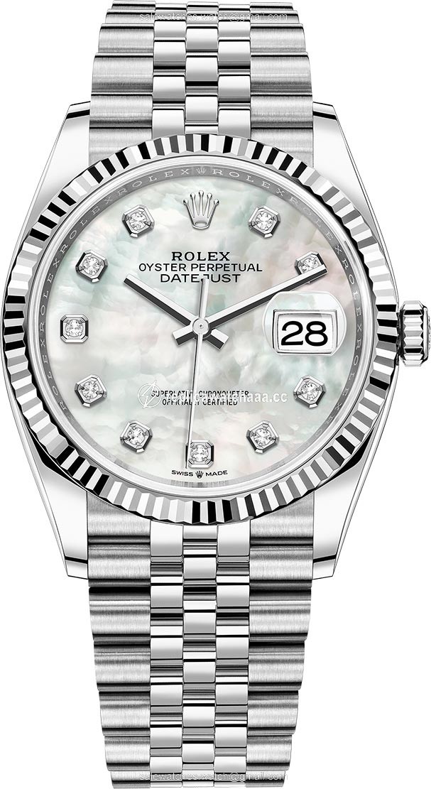 126234 White MOP Diamond Jubilee Rolex Datejust 36mm Stainless Steel Midsize Watch 126234 White MOP Diamond Jubilee Rolex Datejust 36mm Stainless Steel Midsize Watch