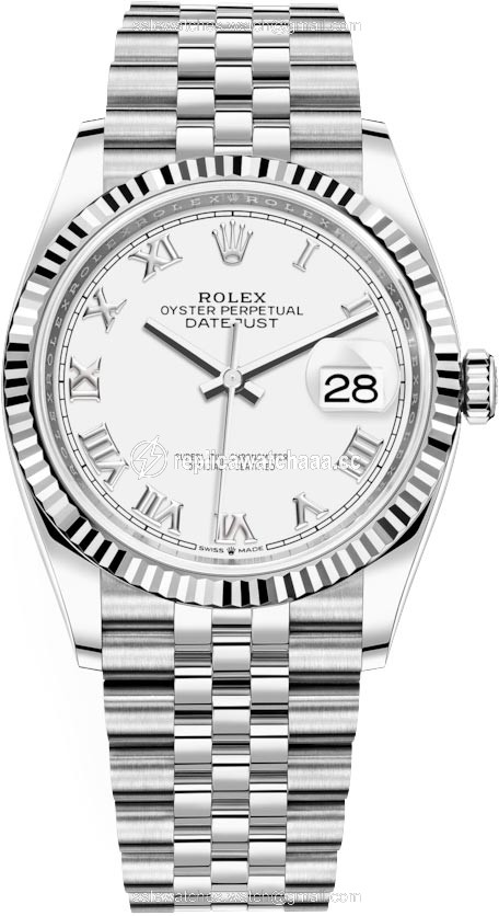 126234 White Roman Jubilee Rolex Datejust 36mm Stainless Steel Midsize Watch 126234 White Roman Jubilee Rolex Datejust 36mm Stainless Steel Midsize Watch