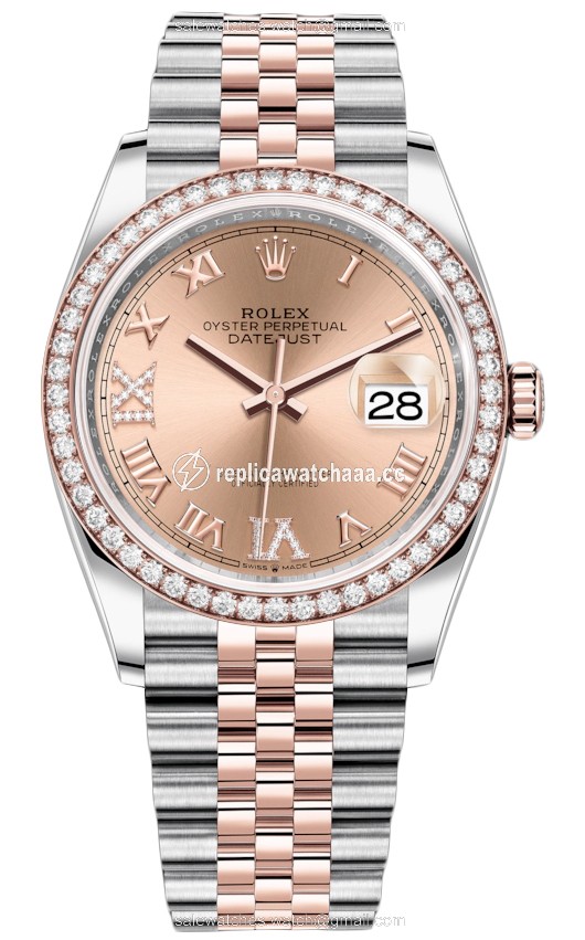126281RBR Rose VI IX Roman Jubilee Rolex Datejust 36mm Stainless Steel and Rose Gold Ladies Watch 126281RBR Rose VI IX Roman Jubilee Rolex Datejust 36mm Stainless Steel and Rose Gold Ladies Watch