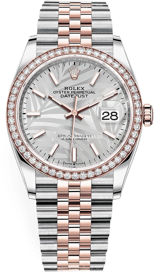 126281rbr Silver Palm Jubilee Rolex Datejust 36mm Stainless Steel and Rose Gold Ladies Watch 126281rbr Silver Palm Jubilee Rolex Datejust 36mm Stainless Steel and Rose Gold Ladies Watch