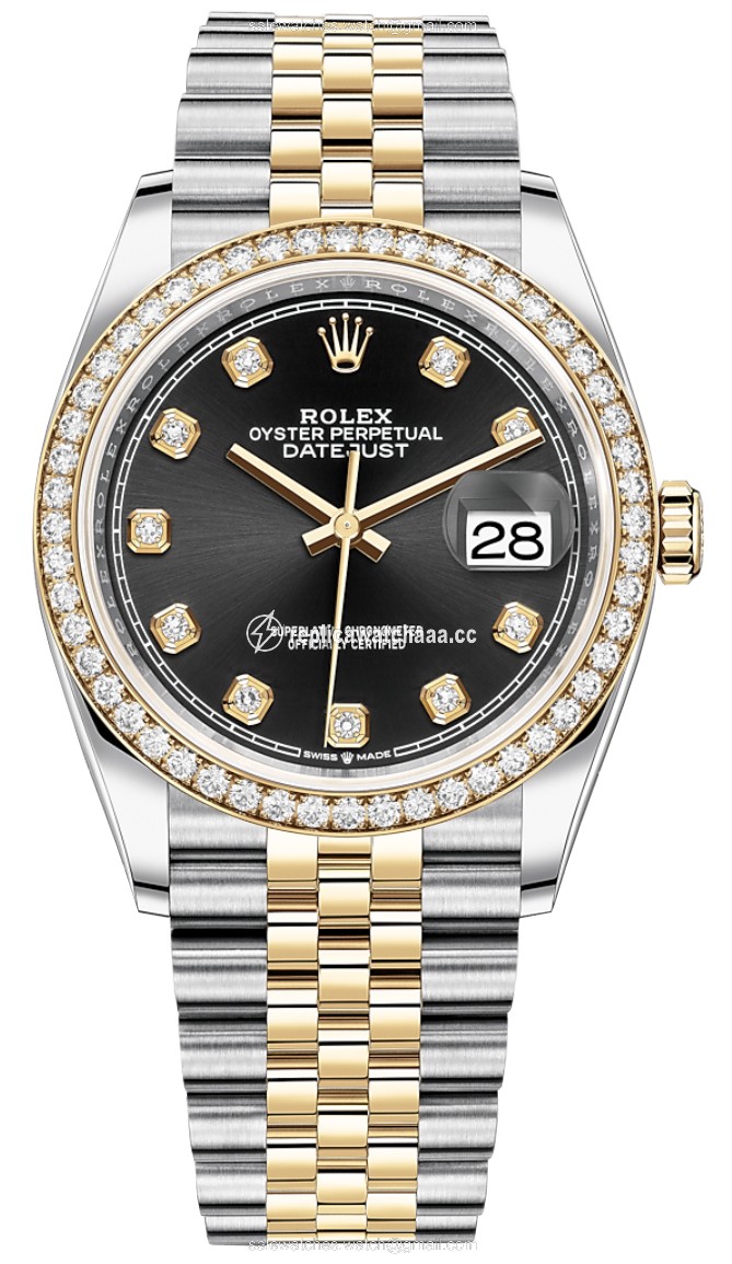 126283RBR Black Diamond Jubilee Rolex Datejust 36mm Stainless Steel and Yellow Gold Ladies Watch 126283RBR Black Diamond Jubilee Rolex Datejust 36mm Stainless Steel and Yellow Gold Ladies Watch