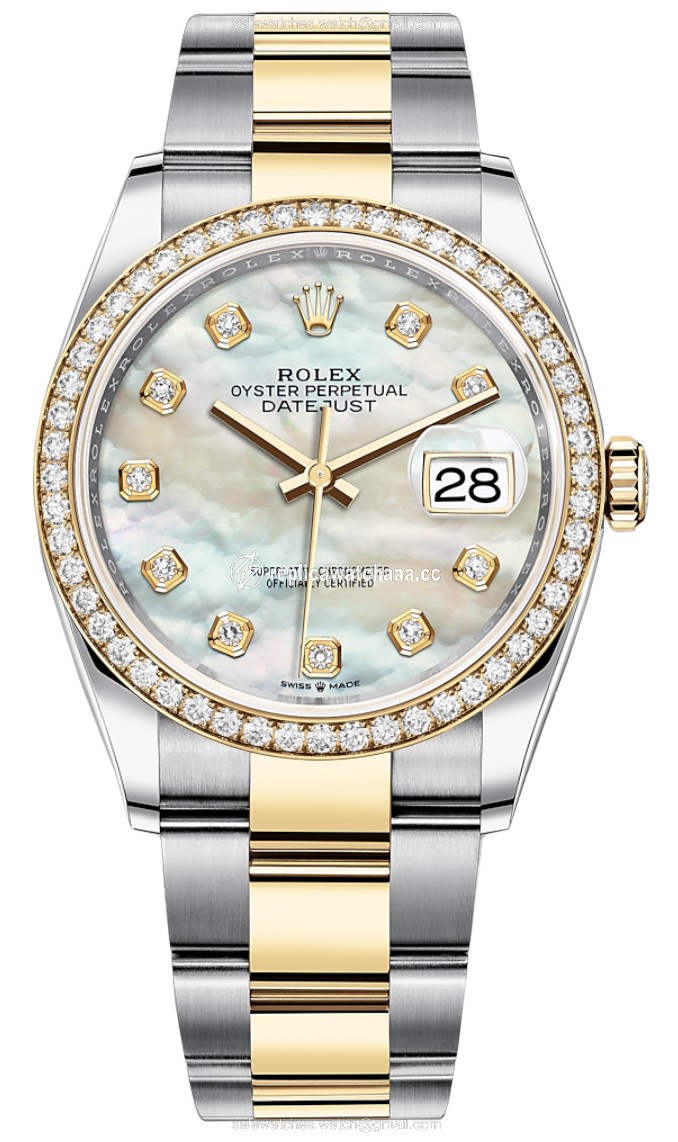 126283RBR MOP Diamond Oyster Rolex Datejust 36mm Stainless Steel and Yellow Gold Ladies Watch 126283RBR MOP Diamond Oyster Rolex Datejust 36mm Stainless Steel and Yellow Gold Ladies Watch