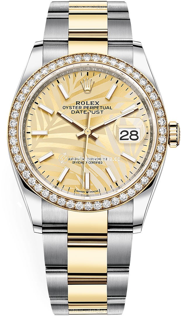 126283rbr Golden Palm Oyster Rolex Datejust 36mm Stainless Steel and Yellow Gold Ladies Watch 126283rbr Golden Palm Oyster Rolex Datejust 36mm Stainless Steel and Yellow Gold Ladies Watch