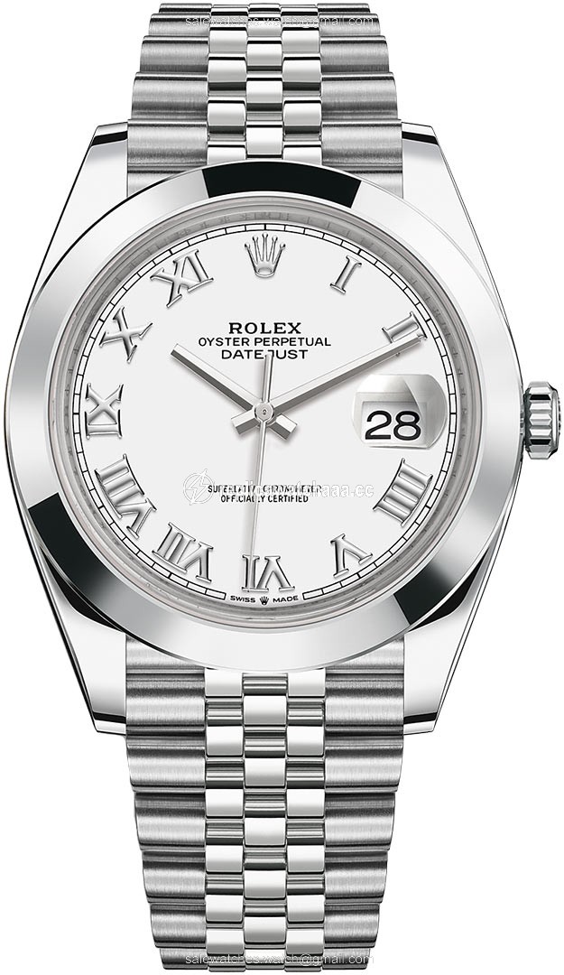 126300 White Roman Jubilee Rolex Datejust 41mm Stainless Steel Mens Watch 126300 White Roman Jubilee Rolex Datejust 41mm Stainless Steel Mens Watch
