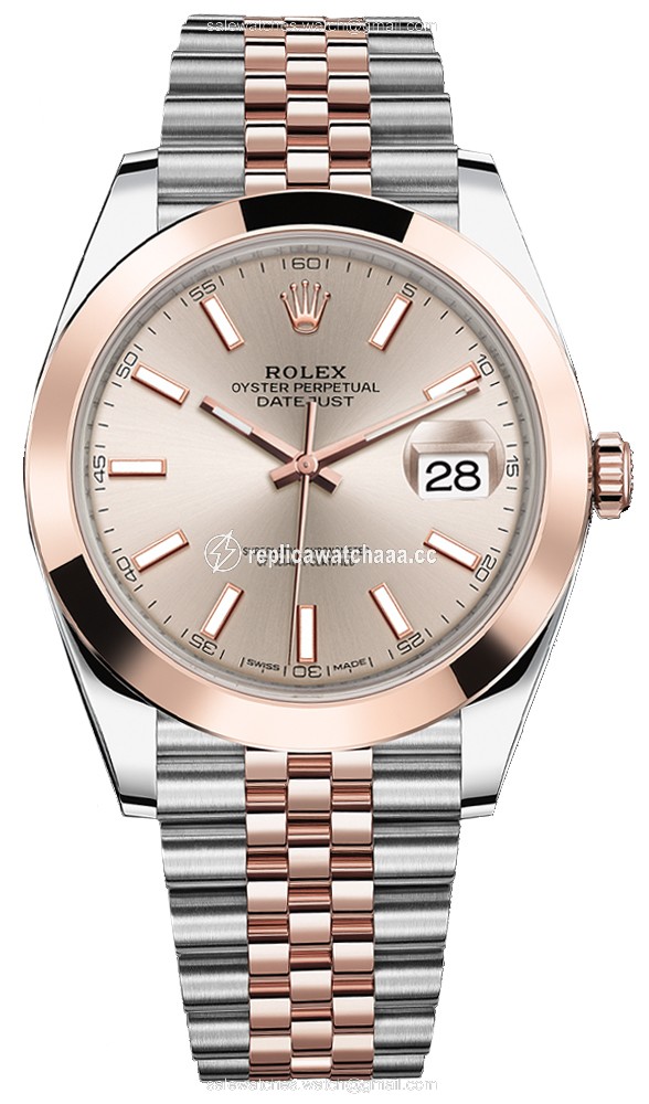 126301 Sundust Index Jubilee Rolex Datejust 41mm Stainless Steel and Everose Gold Mens Watch 126301 Sundust Index Jubilee Rolex Datejust 41mm Stainless Steel and Everose Gold Mens Watch