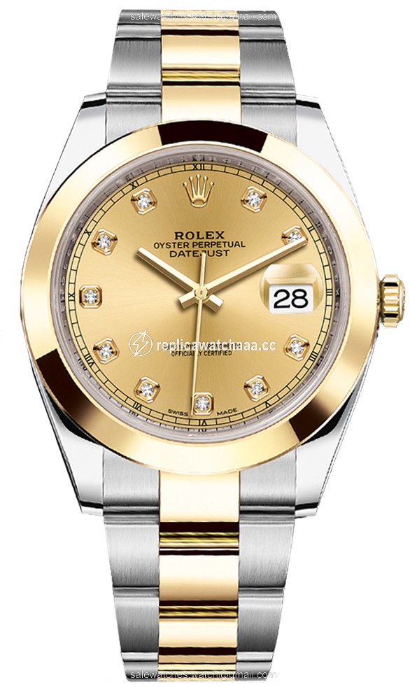 126303 Champagne Diamond Oyster Rolex Datejust 41mm Stainless Steel and Yellow Gold Mens Watch 126303 Champagne Diamond Oyster Rolex Datejust 41mm Stainless Steel and Yellow Gold Mens Watch