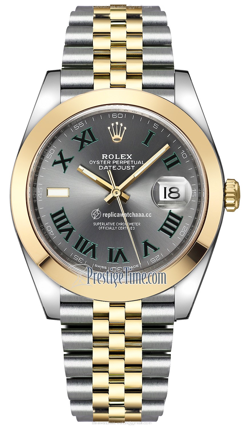 126303 Slate Roman Jubilee Wimbledon Rolex Datejust 41mm Steel and Yellow Gold Mens Watch 126303 Slate Roman Jubilee Wimbledon Rolex Datejust 41mm Steel and Yellow Gold Mens Watch