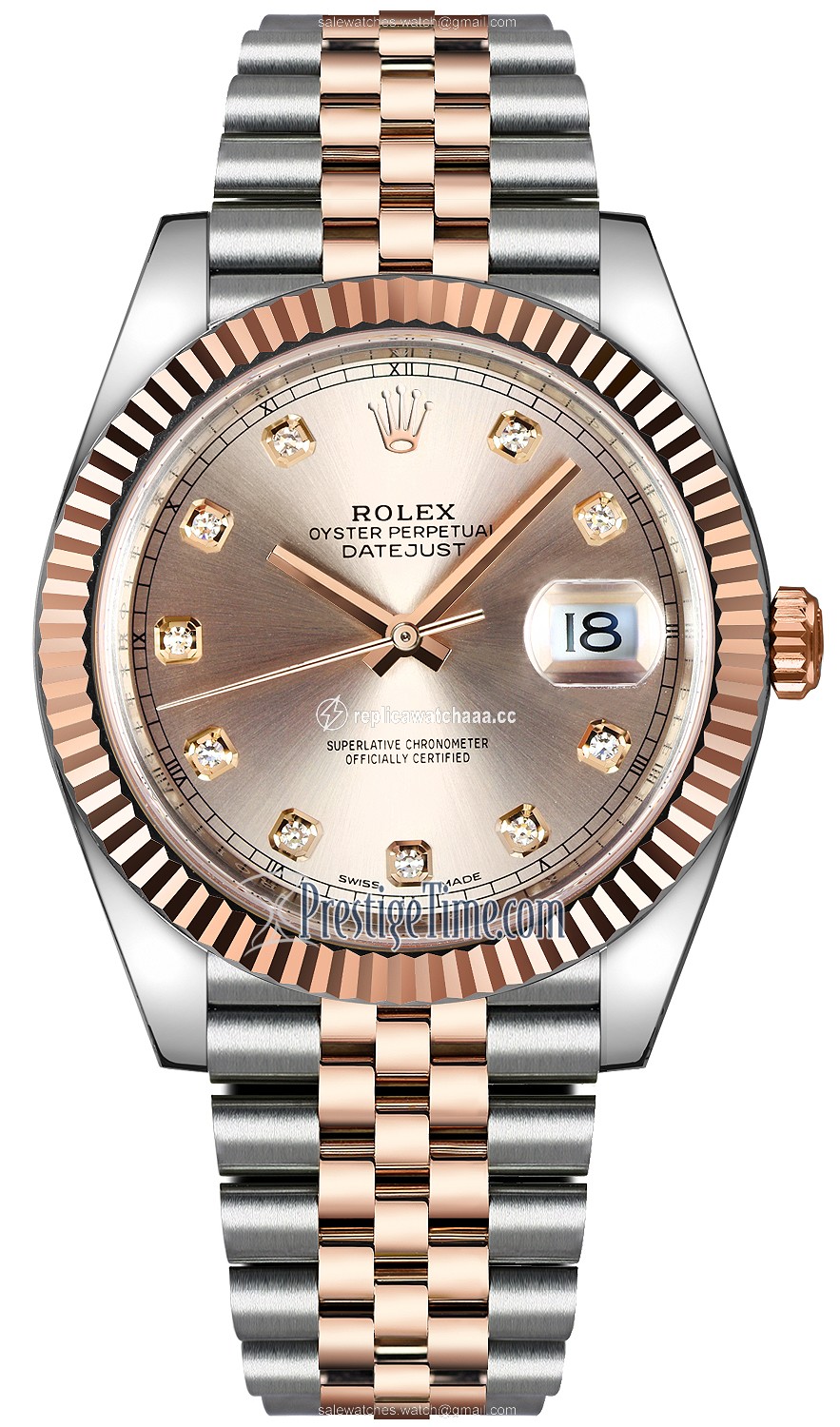 126331 Sundust Diamond Jubilee Rolex Datejust 41mm Stainless Steel and Everose Gold Mens Watch 126331 Sundust Diamond Jubilee Rolex Datejust 41mm Stainless Steel and Everose Gold Mens Watch