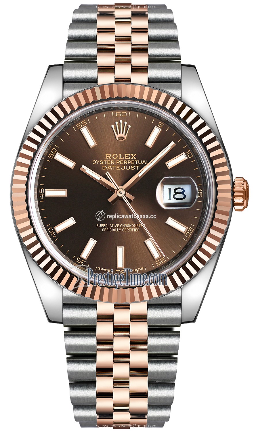 126331 Chocolate Index Jubilee Rolex Datejust 41mm Stainless Steel and Everose Gold Mens Watch 126331 Chocolate Index Jubilee Rolex Datejust 41mm Stainless Steel and Everose Gold Mens Watch