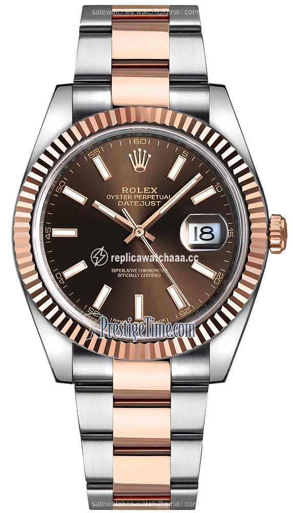 126331 Chocolate Index Oyster Rolex Datejust 41mm Stainless Steel and Everose Gold Mens Watch 126331 Chocolate Index Oyster Rolex Datejust 41mm Stainless Steel and Everose Gold Mens Watch